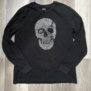 Vans Black Skull Graphic Men's Shirt